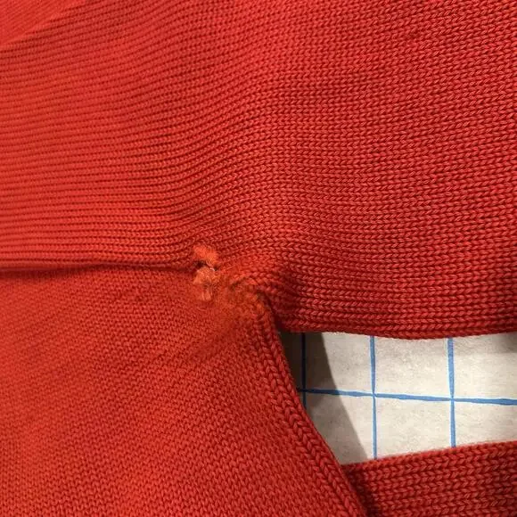 Vintage Imperial Cardigan Mens Size 38 1940s 1950s Made in USA Distressed Red - Picture 8 of 15